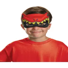 Childs Red Power Ranger Top-Of-Head Puffy Half Mask