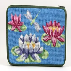 Cosmetic Purse - Waterlily - Needlepoint Kit Multicolor
