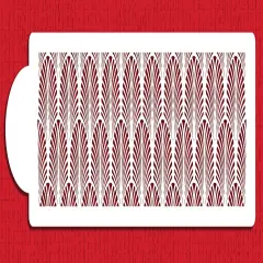 Great Gatsby Fan Cake Stencil Side | C940 by Designer Stencils | Stencils for Royal Icing, Airbrush, Dusting Powder |