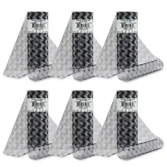 Premium Zig Zag Printed Tulle Spool of 6" X 10 Yards Black