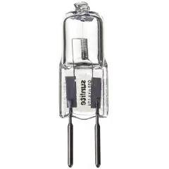 SUNLITE 50w 12v Single Ended T3.5 GY6.35 Bi-Pin Base Clear 3200K Halogen Lamp Bright White