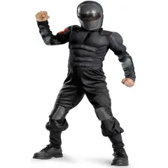 Child GI Joe Snake Eyes Deluxe Muscle Ninja Costume