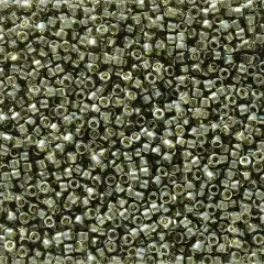 Miyuki Delica Bead 11/0, DB2512, Duracoat Galvanized Dark Steel Green