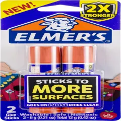 Elmer's Extra Strength Glue Sticks 2/Pkg-.21oz Each
