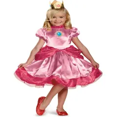 Super Mario Brothers Princess Peach Deluxe Girl's Costume