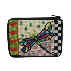 Coin Purse - Dragonfly - Needlepoint Kit Multicolor