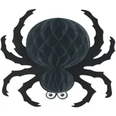 18" Black Tissue Paper Spider Creepy Spooky Halloween Party Decoration