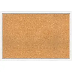Morgan Wood Framed Corkboard, Natural Cork Morgan White Silver