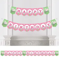 Big Dot of Happiness Golf Girl - Pink Birthday Party Bunting Banner - Party Decorations - Happy Birthday