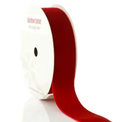 1" Velvet Ribbon (5yd & 25yd Spool Lengths) Red