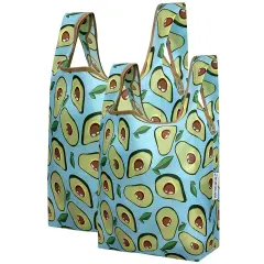 Wrapables JoliBag Collection Reusable Shopping Bag (Set of 2) Avocado