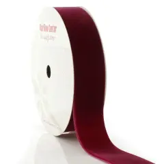 1" Velvet Ribbon (5yd & 25yd Spool Lengths) Wine