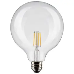 Satco 4w G40 Globe Filament LED 4000K Medium Base Dimmable - 40w equiv Cool White