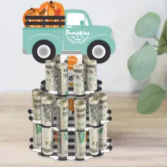 Big Dot of Happiness Happy Fall Truck - DIY Harvest Pumpkin Party Money Holder Gift - Cash Cake
