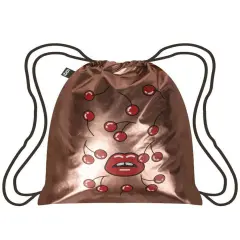 LOQI METALLIC Backpack, One Size, Rose Gold Pop