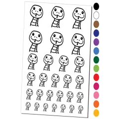 Peeking Snake Temporary Tattoo Water Resistant Fake Body Art Set Collection Purple