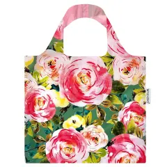 Wrapables AllyBag Collection Reusable Shopping Bag Pink Peonies