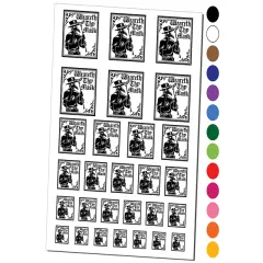 Plague Doctor Weareth Thy Mask Temporary Tattoo Water Resistant Fake Body Art Set Collection Purple