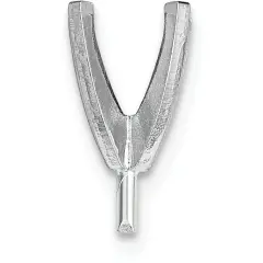 18K White Gold 4 Prong Round High Peg Setting 8.2mm