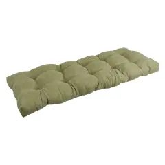 46-inch by 19-inch Tufted Solid Microsuede Bench Cushion Green-Color