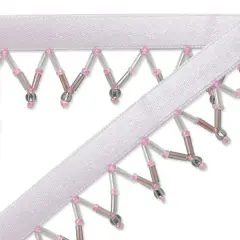 5 Yards of Lucy Beaded Fringe Trim - ! inch widthx 18 inches length Lavender