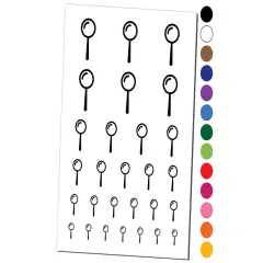 Magnifying Glass Temporary Tattoo Water Resistant Fake Body Art Set Collection Light Green