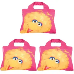 Envirosax Trio Reusable Shopping Bags, (Set of 3), Big Bird Pink