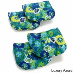 19-inch U-Shaped Spun Polyester Outdoor Tufted Dining Chair Cushions (Set of 4) - Luxury Azure