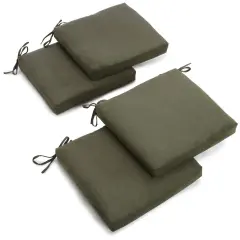 20-inch by 19-inch Polyester Chair Cushion (Set of Four) - Hunter Green