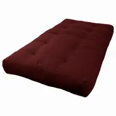 Blazing Needles Renewal 8-inch Twill Twin-size Futon Mattress - Burgundy - Burgundy