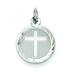 Sterling Silver Cross Charm Jewerly 20mm x 12mm