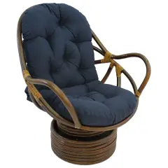 48-inch by 24-inch Solid Twill Swivel Rocker Cushion - Navy