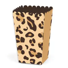 Big Dot of Happiness Leopard Print - Cheetah Party Favor Popcorn Treat Boxes - Set of 12