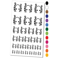 Peeking Octopus Temporary Tattoo Water Resistant Fake Body Art Set Collection Brown