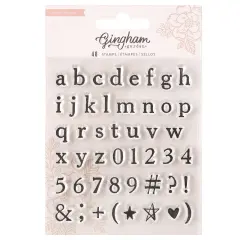 Crate Paper Gingham Garden Alpha Clear Stamps-48/Pkg