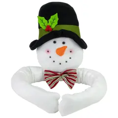 Northlight 25" Plush Snowman Christmas Tree Topper, Unlit White