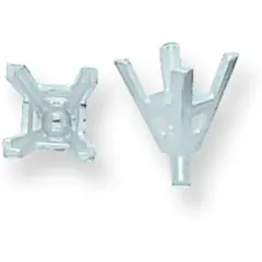 18K White Gold 4 Prong Princess Peg V-End Setting 7mm