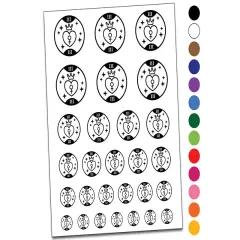 The Empress Tarot Card Temporary Tattoo Water Resistant Fake Body Art Set Collection Red