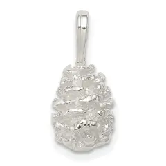 Sterling Silver Pinecone Charm Pendant Jewelry Tree 17mm x 8mm