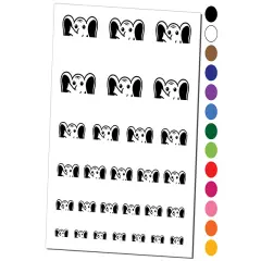 Peeking Elephant Temporary Tattoo Water Resistant Fake Body Art Set Collection Light Pink