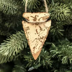Ornament - Arrowhead - Raw Wood 4x2in