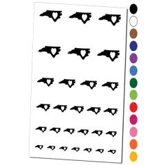 North Carolina State with Heart Temporary Tattoo Water Resistant Fake Body Art Set Collection Purple