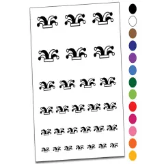 Jester Joker Hat Tarot Card Temporary Tattoo Water Resistant Fake Body Art Set Collection White