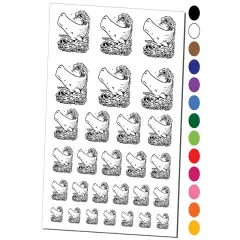 Sperm Whale on Ocean Waves Temporary Tattoo Water Resistant Fake Body Art Set Collection Dark Green