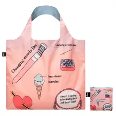 LOQI Artist Giulia Hartz Reusable Shopping Bag, One Size, Pattern