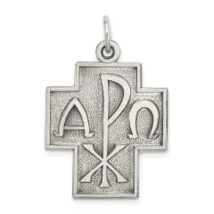 Sterling Silver Cross Charm Jewerly 29mm x 22mm