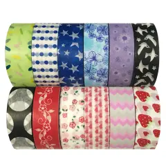 Wrapables WPSET70 Washi Masking Tape Collection (Set of 12)