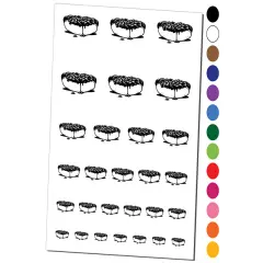 Sloppy Messy Chili Cheese Dog Plump Hotdog Frank on a Bun Temporary Tattoo Water Resistant Fake Body Art Set Collection Brown