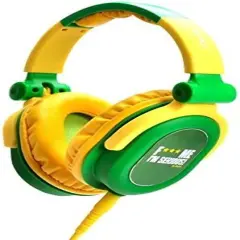 IDANCE GREEN/YELLOW SWIVEL CUP DJ HEADPH