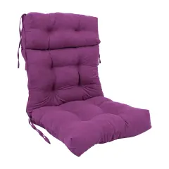22-inch by 45-inch Solid Microsuede Tufted Chair Cushion Purple-Color